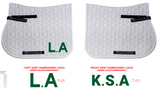 Embrodry charges on Saddle Pad -E.A,L.A ,N.A -K.S.A